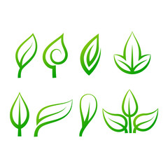 Leaf icon vector illustration.