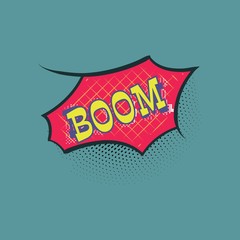 Comic sound effect.Halftone shadows.Vector illustration.
