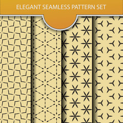 elegant seamless pattern set
