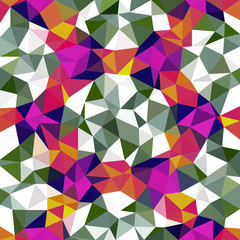 Obraz premium Kaleidoscopic low poly triangle style vector mosaic background