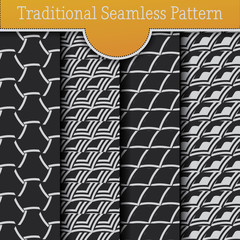 Traditional Seamless Pattern Set