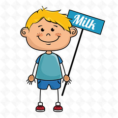 boy milk box drink vector illustration graphic