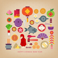 Chinese new year celebration/foods of Chinese new year 