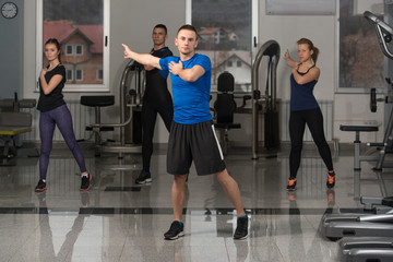 Group People During Aerobics Class
