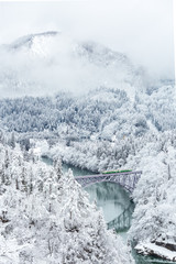 Winter landscape train