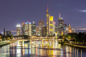 Naklejka premium Niemcy Frankfurt linia horyzontu