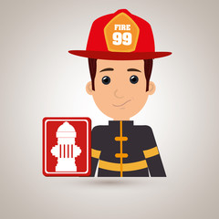 man fire hydrant icon vector illustration graphic