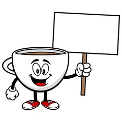 Coffee Cup with a Sign