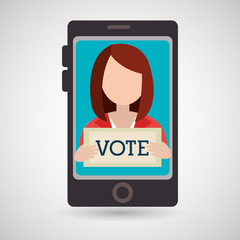 elections voting vote pc vector illustration eps10