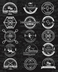 The set of symbols, silhouettes the figures of the climbers.Coll