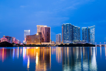 Macau city at night