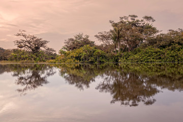 Sunset Over Laguna Grande, Ecuador