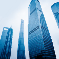 Fototapeta na wymiar financial district in shanghai, shanghai world financial center,jin mao tower,china.
