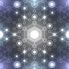 Abstract futuristic background , technology element , blue neon illustration