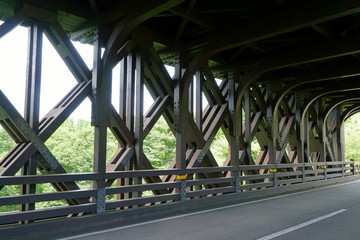 Fototapeta na wymiar 熊本県の阿蘇に在る阿蘇望橋、( Madison county bridge of Japan)