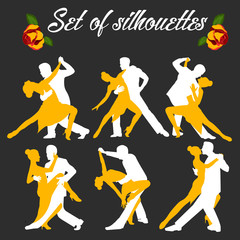 Set Logo of Dancing Couple