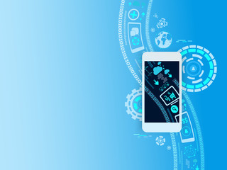 social media ecommerce marketing background vector