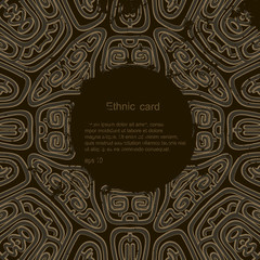 Ethnic Ancient Ornament. Card