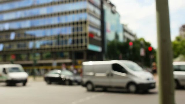 Traffic speed with blur and cars in Berlin - 1080p HD Timelapse