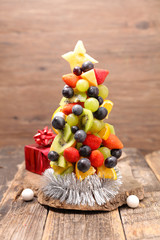 christmas tree with fruit