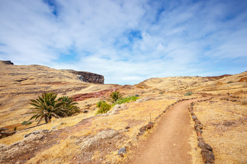 cliffs at Ponta de Sao Lourenco, Madeira, Portugal