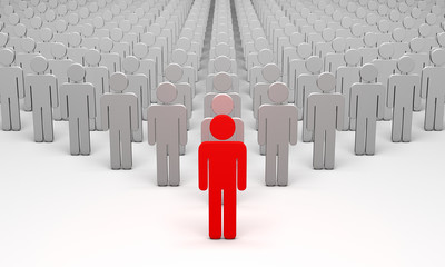 Avatar (symbolic figures of people).3d illustration render