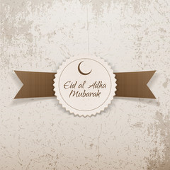 Eid al-Adha Mubarak circle Emblem