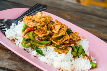 Fried pork curry,Thai food,yummy
