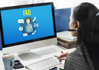  FAQ Enquiry Questions Guide Customer Support Concept