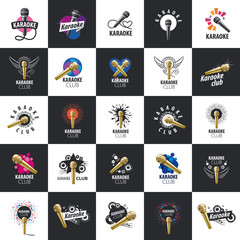 Fototapeta premium vector logo karaoke
