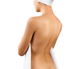 Naklejka premium beautiful naked female back