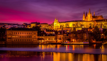 Fototapeta na wymiar Sunset in Prague