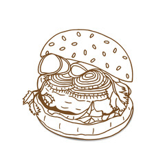 Burger sandwich sketch