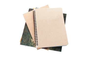 Opened notepad  on white background