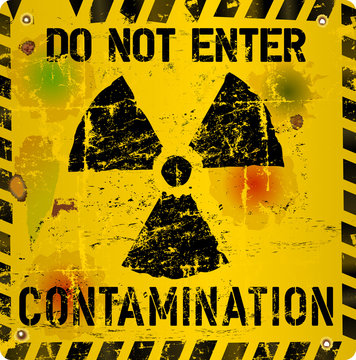 Radiation warning, vector illustration