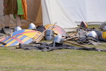 12th Century knight weapons of war and armour