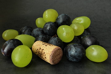 White and red grapes