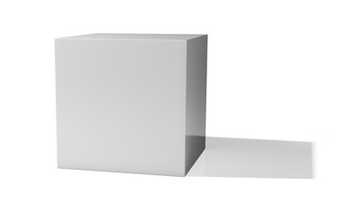 Blank box isolated on white background