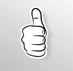 Vector hand showing thumbs up icon
