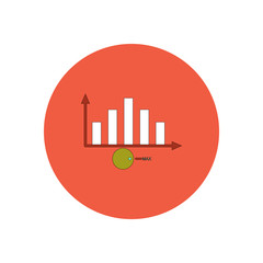 Vector illustration in flat design of column chart