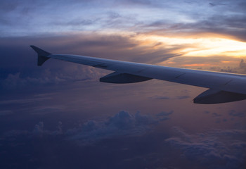 Sunset Clouds out of the plane window