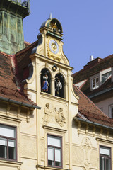 Fototapeta na wymiar Historic Glockenspiel Graz Austria