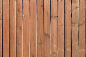 Fototapeta premium Brown wood texture. Wooden boards structure with cracks and knots. Natural retro background.