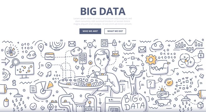 Big Data Doodle Concept
