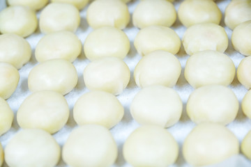 Chinese pastries ready to be baked