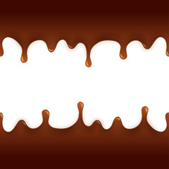 flowing molten chocolate