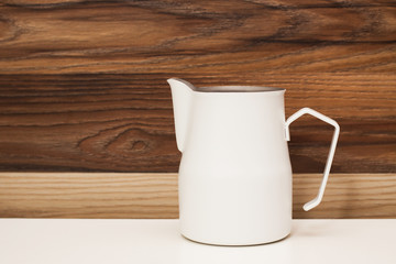 White pitcher on the table