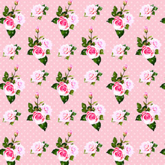 Original floral textile (rose pattern)