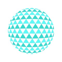 low poly triangle sphere blue