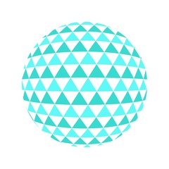 low poly triangle sphere blue